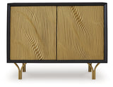 Tayner Black/Gold Finish Accent Cabinet