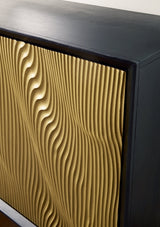 Tayner Black/Gold Finish Accent Cabinet