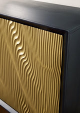 Tayner Black/Gold Finish Accent Cabinet by Ashley at Eve Furniture