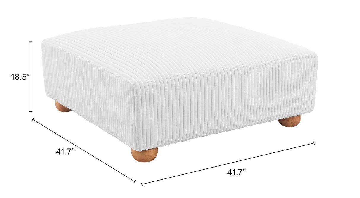 Tayte Ottoman White by Zuomod at Eve Furniture