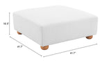 Tayte Ottoman White by Zuomod at Eve Furniture