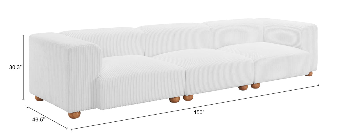 Tayte Sofa White by Zuomod at Eve Furniture