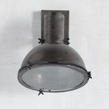Taza Gray Metal Dome Shade Wall Sconce by Mercana at Eve Furniture