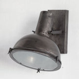 Taza Gray Metal Dome Shade Wall Sconce by Mercana at Eve Furniture