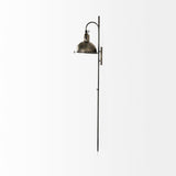 Tazb Gold Metal Conical Shade Wall Sconce by Mercana at Eve Furniture