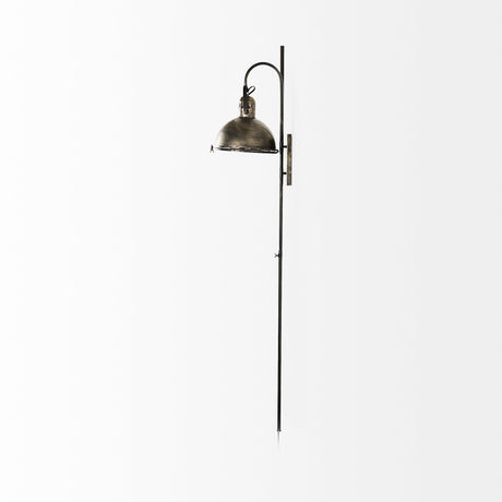 Tazb Gold Metal Conical Shade Wall Sconce by Mercana at Eve Furniture