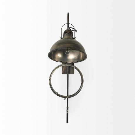 Tazb Gold Metal Conical Shade Wall Sconce by Mercana at Eve Furniture