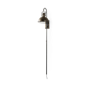 Tazb Gold Metal Conical Shade Wall Sconce by Mercana at Eve Furniture