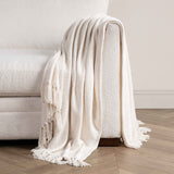 TC Aria Ivory Boucle Throw 50x70 by Classic Home at Eve Furniture