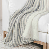 TC Cyprus Ivory/Blue 50x70 Throw by Classic Home at Eve Furniture