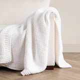 TC Dyne White Throw 50x70 by Classic Home at Eve Furniture