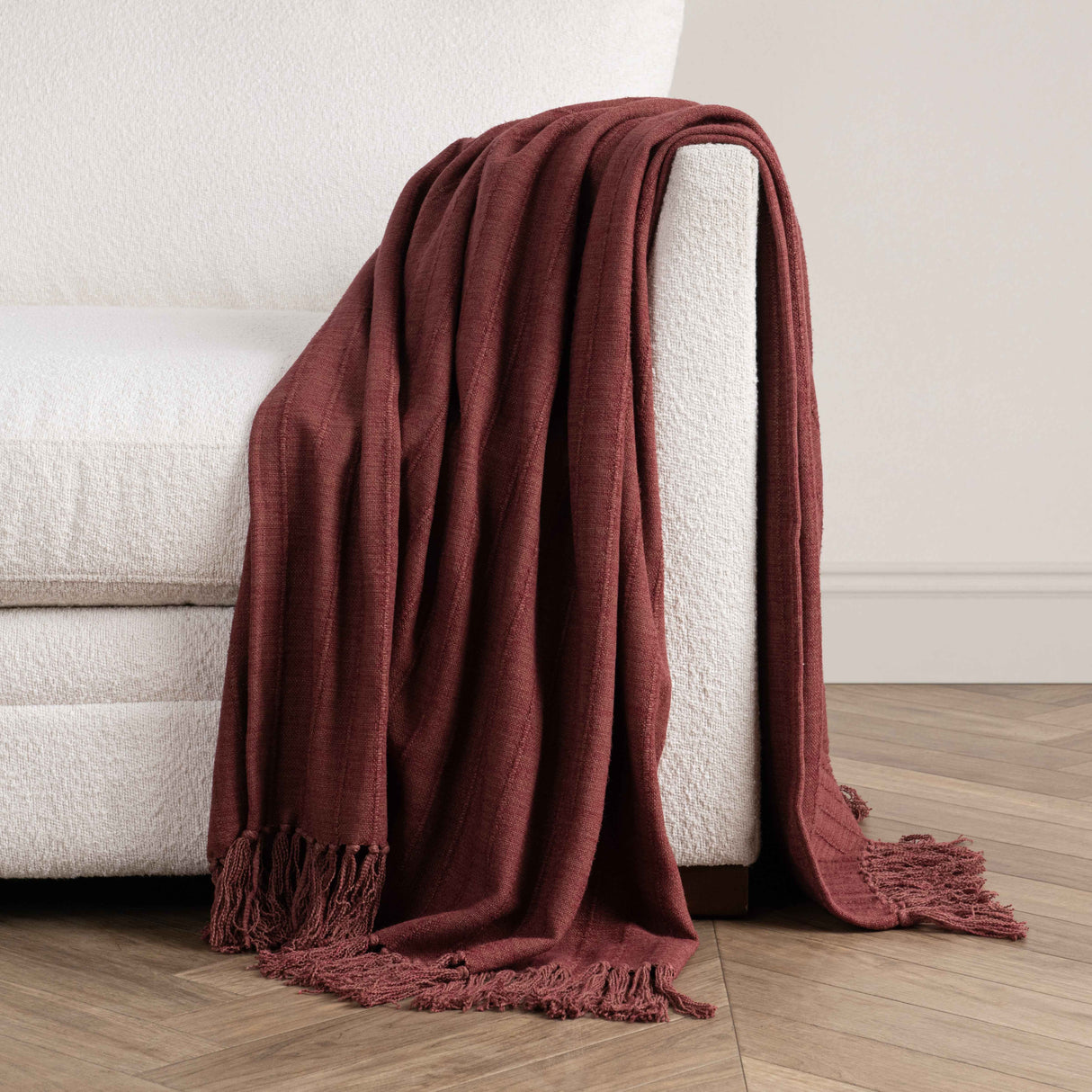 TC Hunter Cherrywood Red 50x70 Throw by Classic Home at Eve Furniture