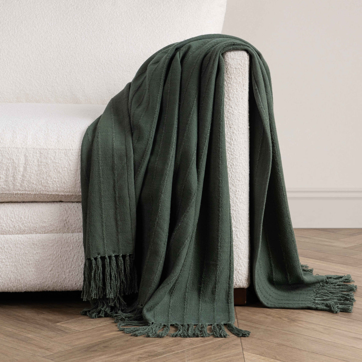 TC Hunter Forest Green 50x70 Throw by Classic Home at Eve Furniture