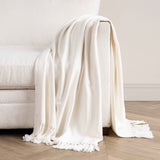 TC Hunter White 50x70 Throw by Classic Home at Eve Furniture