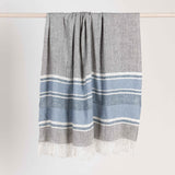 TC Lima Capri Blue/Dark Gray Throw 50X70 by Classic Home at Eve Furniture