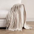 TC Linna Ivory/Natural Throw 50x70 by Classic Home at Eve Furniture
