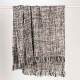 TC Porter Black/Ivory 50x70 Throw by Classic Home at Eve Furniture