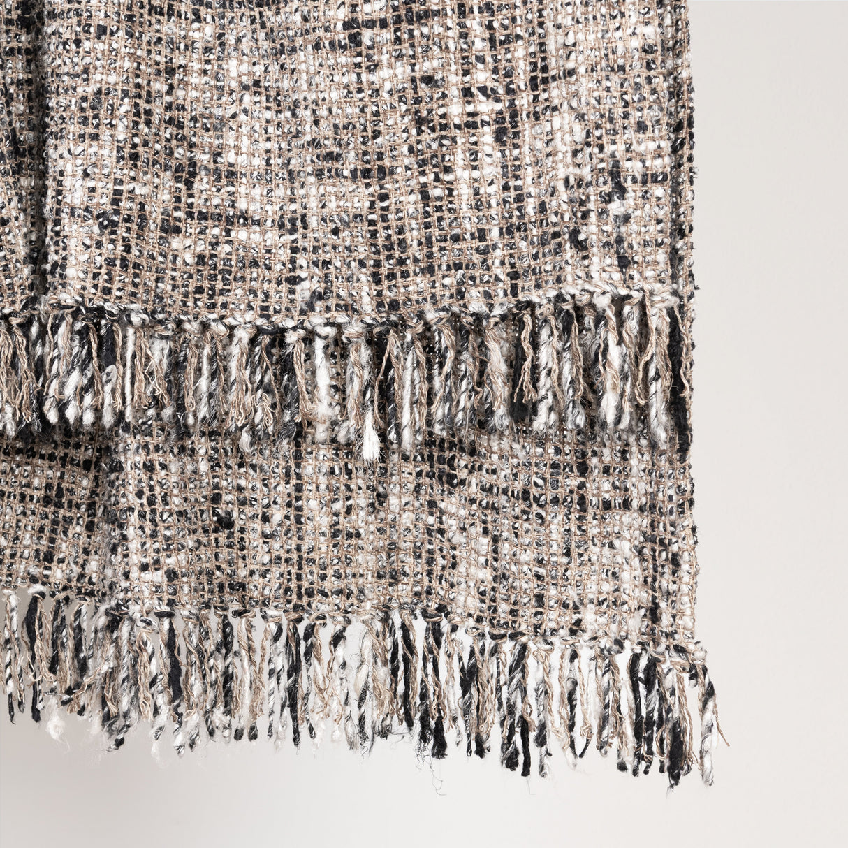 TC Porter Black/Ivory 50x70 Throw by Classic Home at Eve Furniture