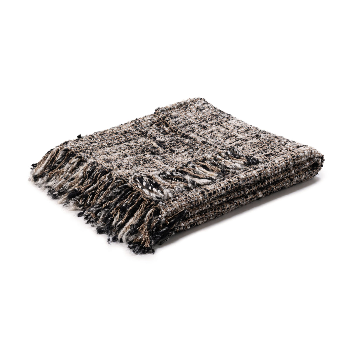 TC Porter Black/Ivory 50x70 Throw by Classic Home at Eve Furniture