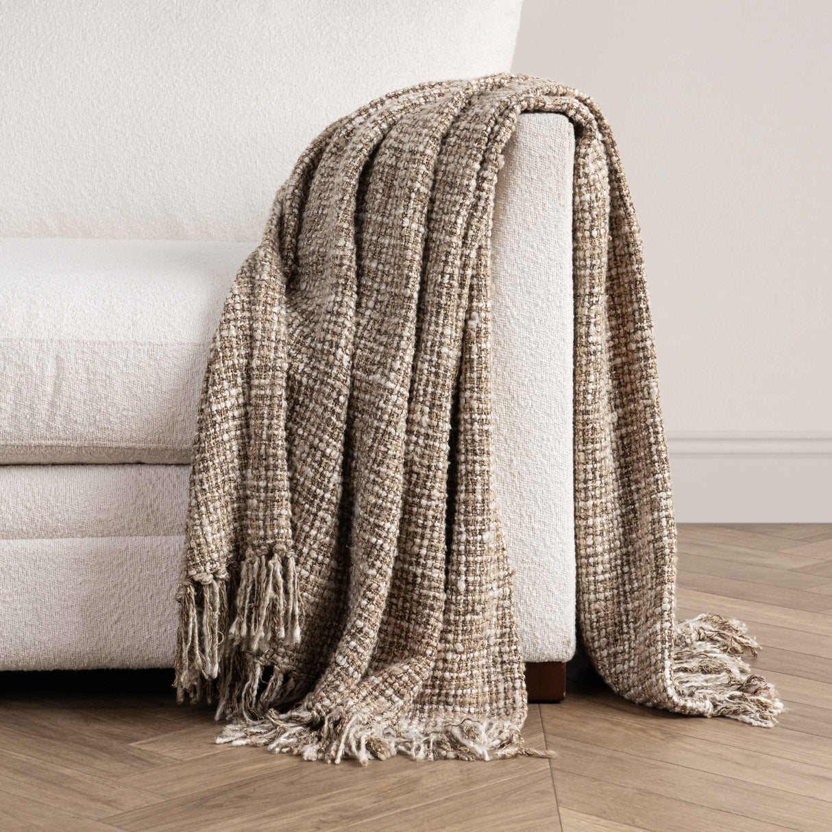 TC Porter Natural/Ivory 50x70 Throw by Classic Home at Eve Furniture