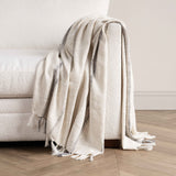 TC Ria Ivory/Gray Throw 50X70 by Classic Home at Eve Furniture