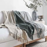 TC Ria Natural/Black Throw 50x70 by Classic Home at Eve Furniture