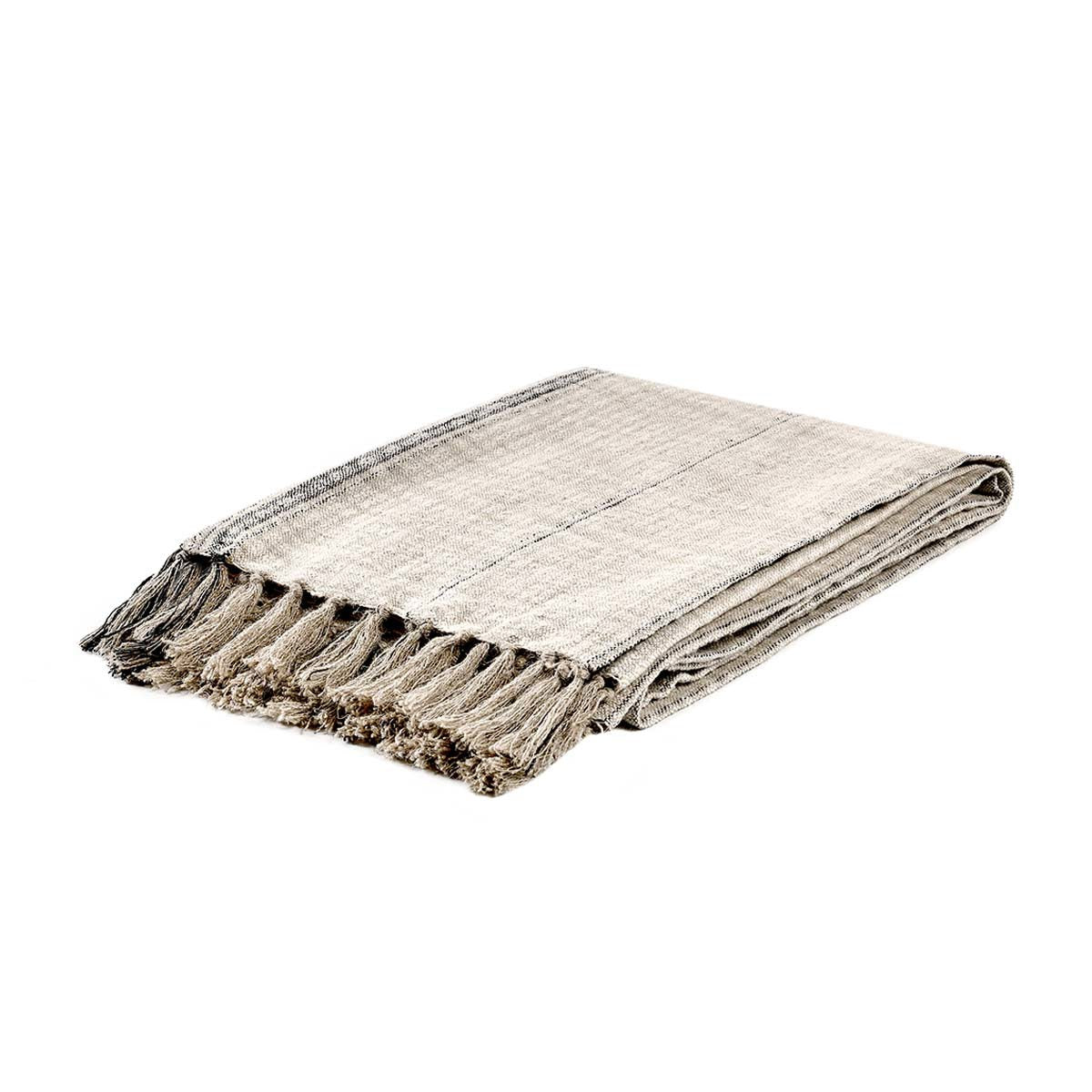 TC Ria Natural/Black Throw 50x70 by Classic Home at Eve Furniture
