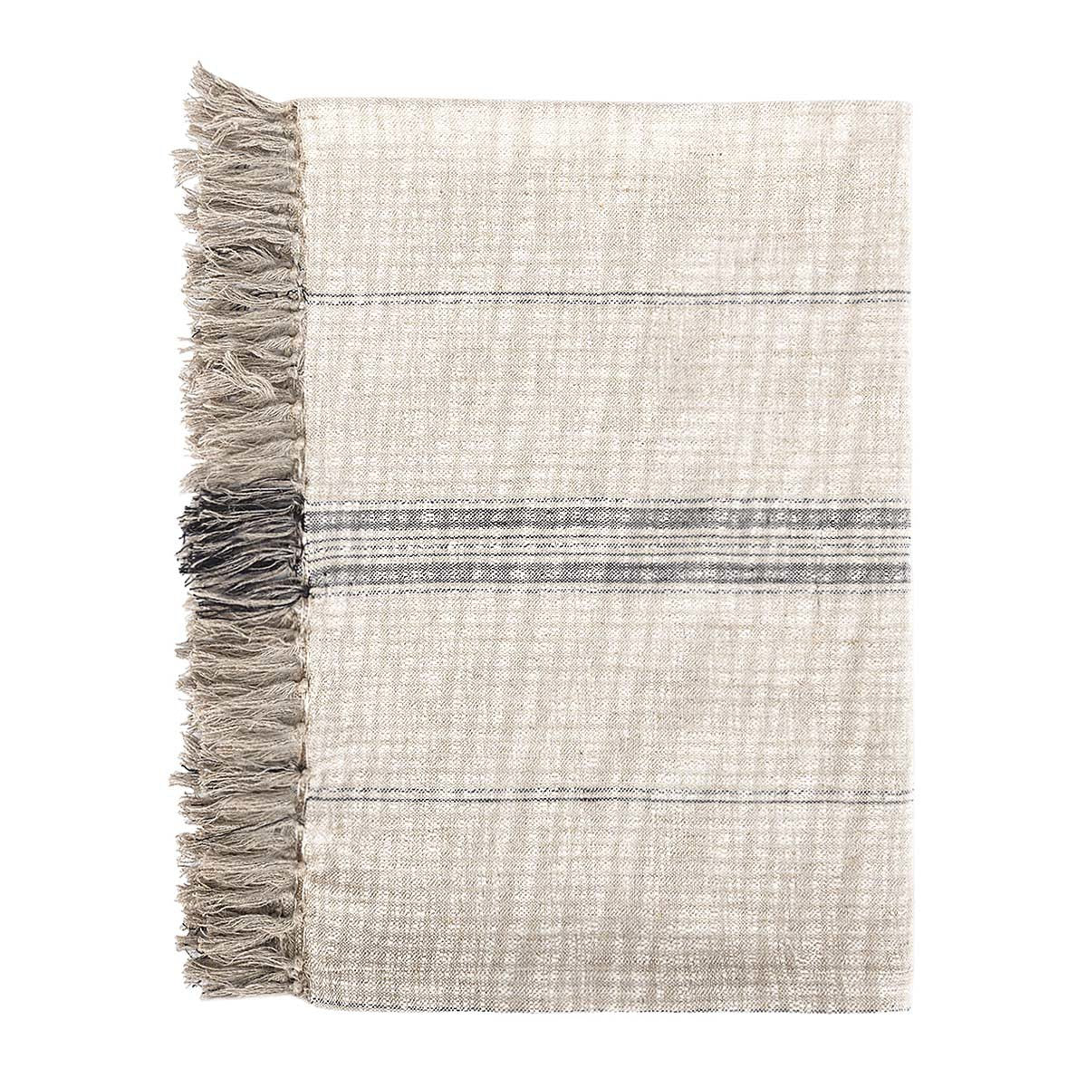 TC Ria Natural/Black Throw 50x70 by Classic Home at Eve Furniture