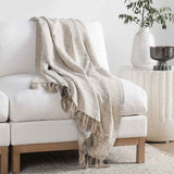 TC Ria Natural/Black Throw 50x70 by Classic Home at Eve Furniture