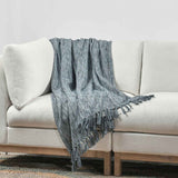 TC Sharma Denim Blue Throw 50x70 by Classic Home at Eve Furniture