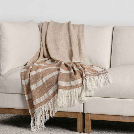 TC Sherry Hazel/Natural Throw 50x70 by Classic Home at Eve Furniture