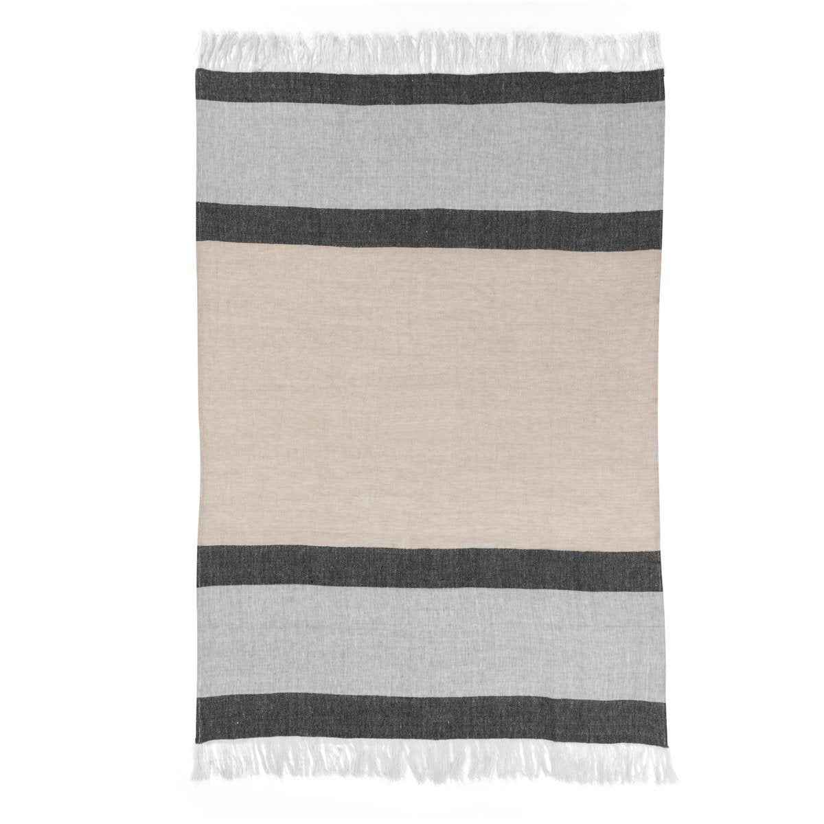 TC Talara Natural/Charcoal Throw 50x70 by Classic Home at Eve Furniture