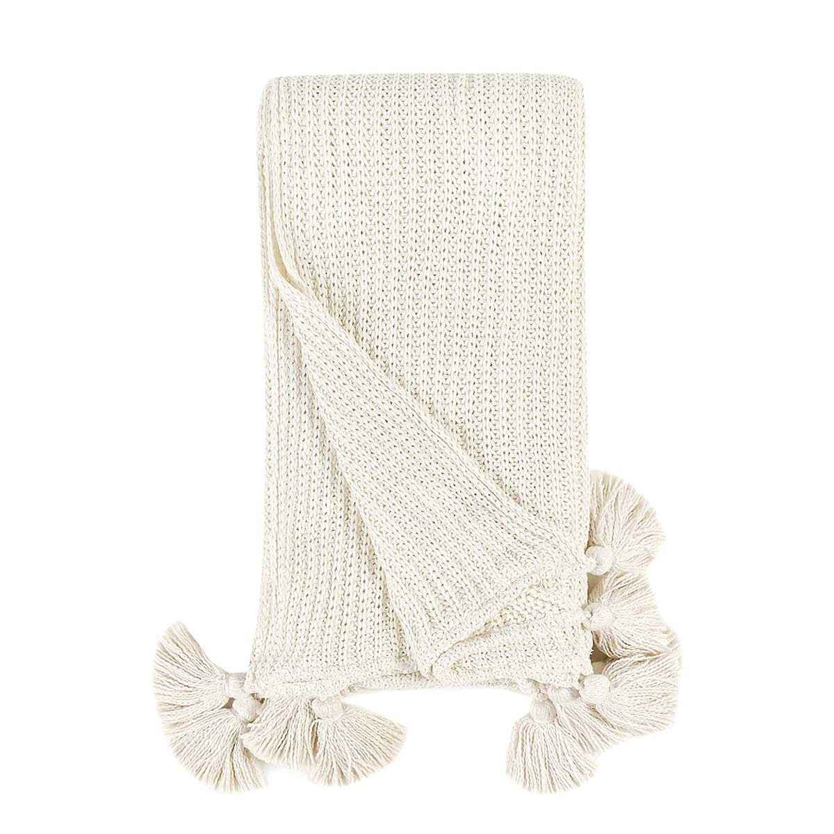 TC Veda Ivory 50x70 Throw by Classic Home at Eve Furniture