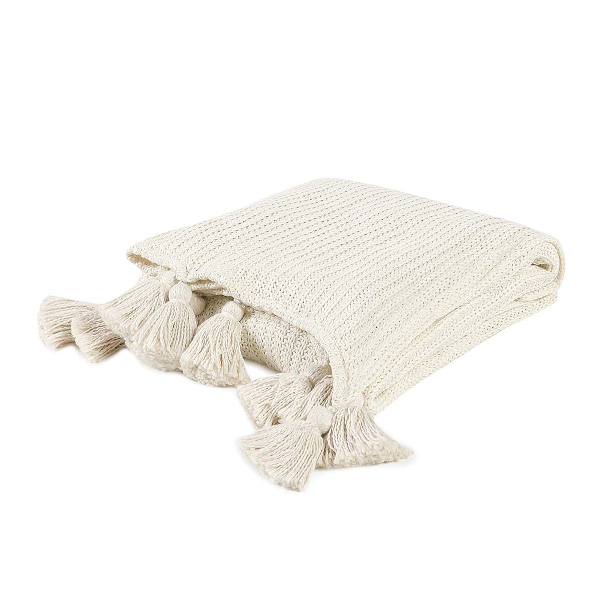 TC Veda Ivory 50x70 Throw by Classic Home at Eve Furniture