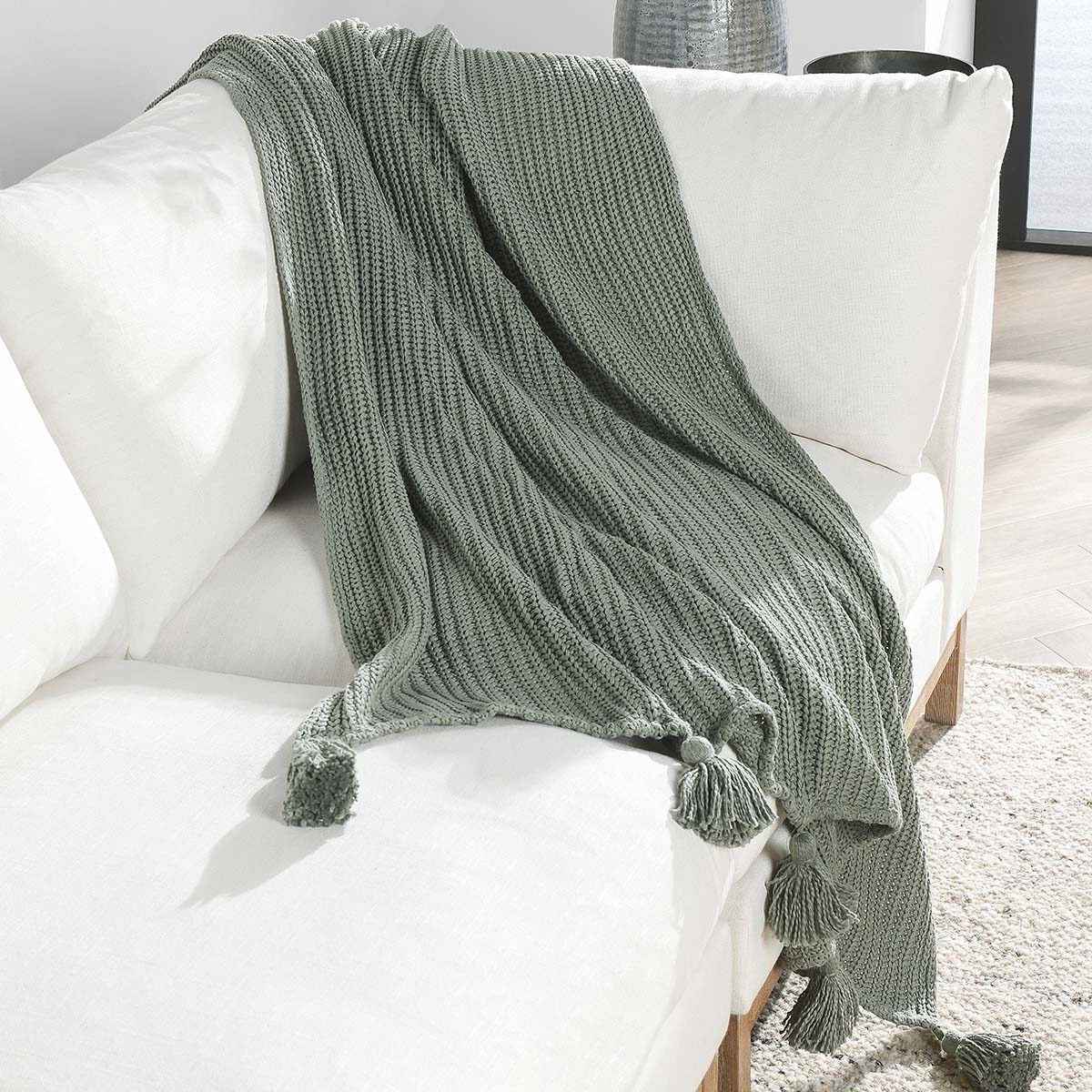 TC Veda Sage 50x70 Throw by Classic Home at Eve Furniture