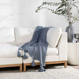 TC Veda Sea Fog Blue 50x70 Throw by Classic Home at Eve Furniture