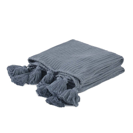 TC Veda Sea Fog Blue 50x70 Throw by Classic Home at Eve Furniture