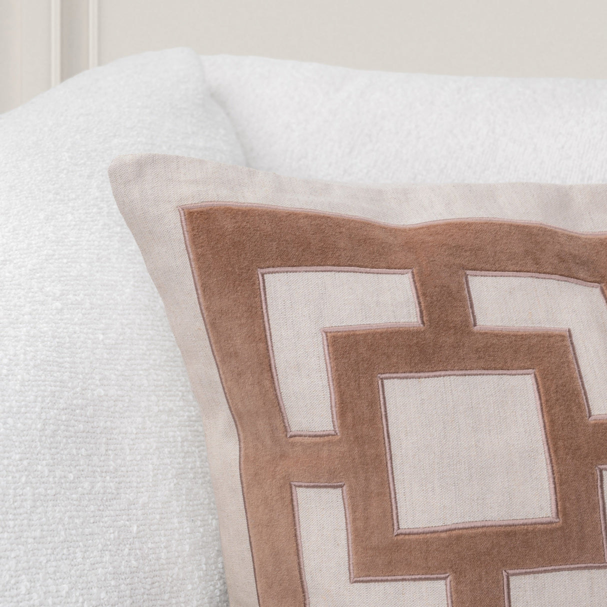 TD Corbin Frothed Brown 22x22 Throw Pillow (Set of 2) by Classic Home at Eve Furniture