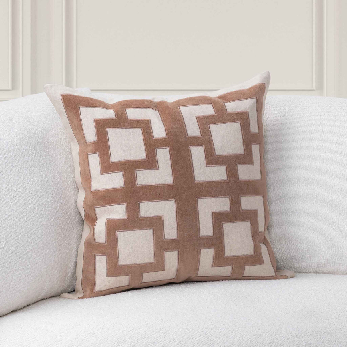 TD Corbin Frothed Brown 22x22 Throw Pillow (Set of 2) by Classic Home at Eve Furniture