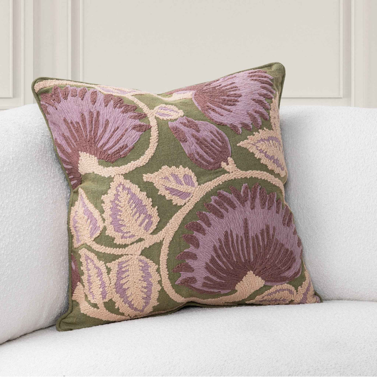 TD Folly Olive Green Multi 22x22 Throw Pillow (Set of 2) by Classic Home at Eve Furniture