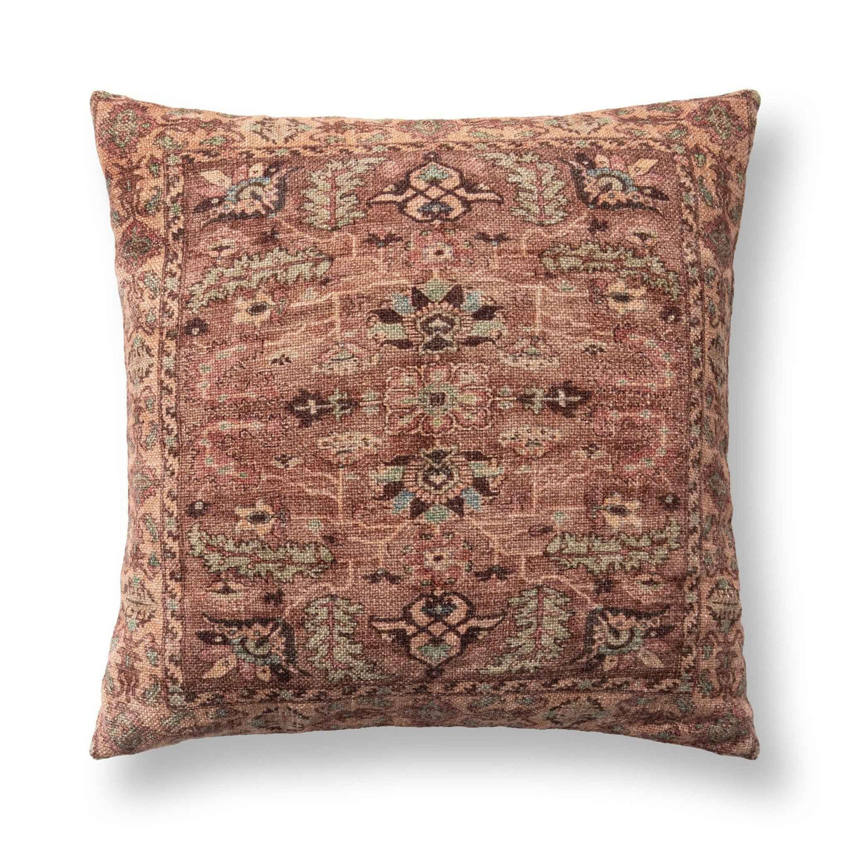 TD Medley Olive Green Multi 22x22 Throw Pillow (Set of 2) by Classic Home at Eve Furniture