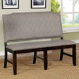 Teagan Dark Walnut/Gray Bench by Furniture of America at Eve Furniture