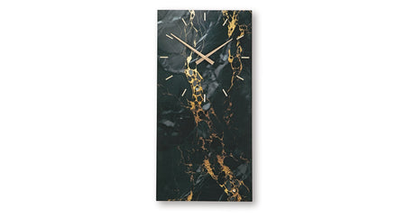 Teague Black/Gold Finish Wall Clock by Ashley at Eve Furniture