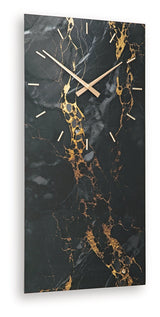 Teague Black/Gold Finish Wall Clock by ASHLEY FURNITURE at Eve Furniture