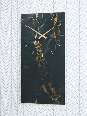 Teague Black/Gold Finish Wall Clock by ASHLEY FURNITURE at Eve Furniture