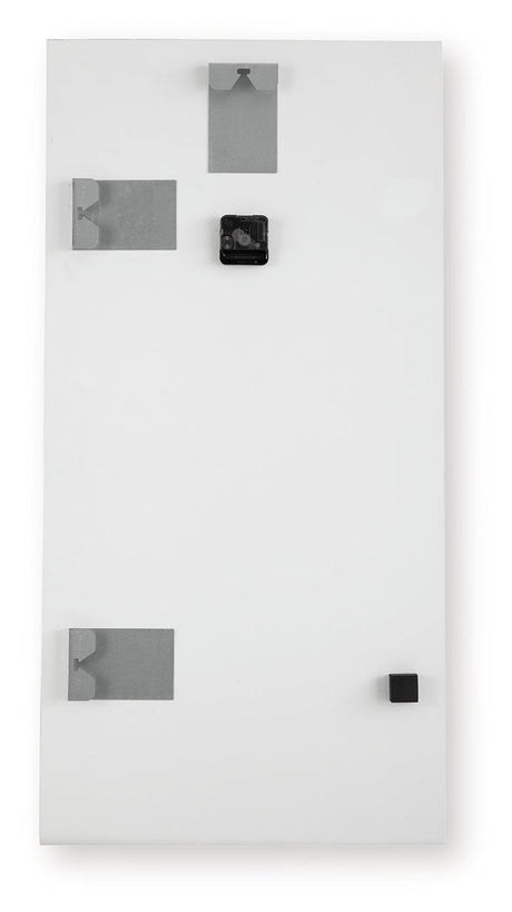 Teague Brown/Gray/Ivory Wall Clock by Ashley at Eve Furniture
