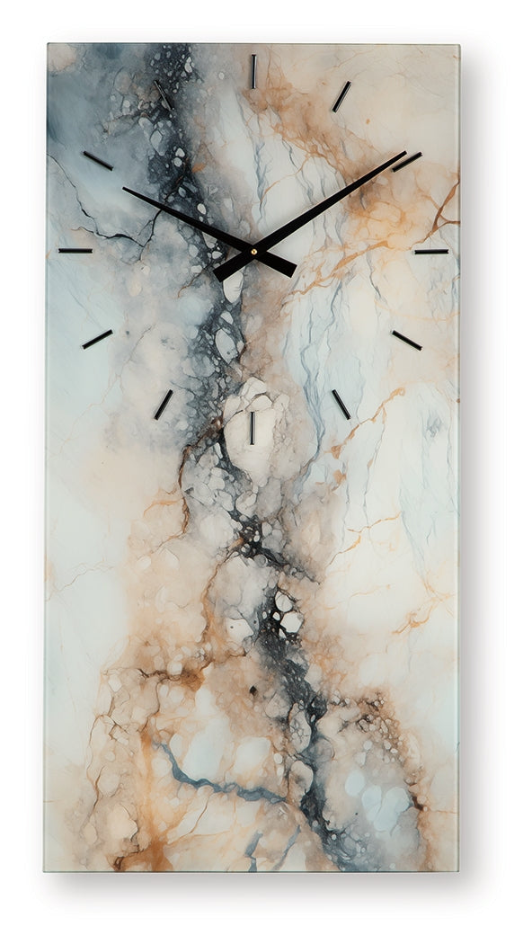 Teague Brown/Gray/Ivory Wall Clock by ASHLEY FURNITURE at Eve Furniture