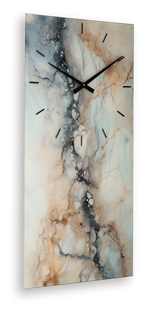 Teague Brown/Gray/Ivory Wall Clock by ASHLEY FURNITURE at Eve Furniture