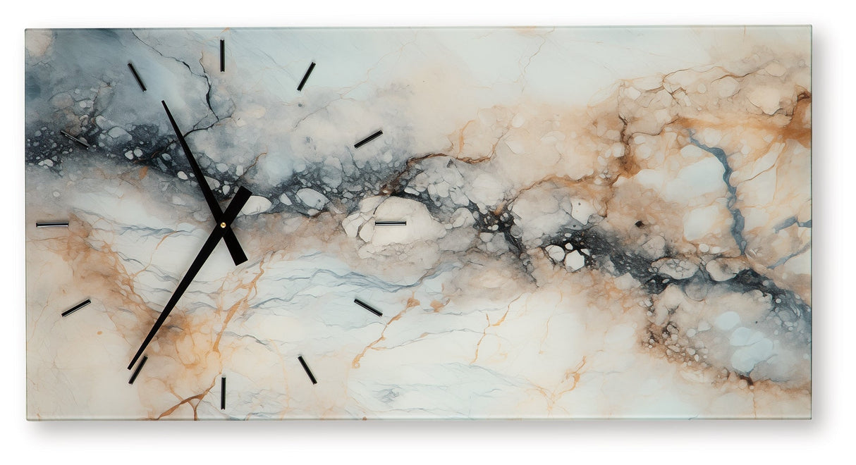 Teague Brown/Gray/Ivory Wall Clock by ASHLEY FURNITURE at Eve Furniture
