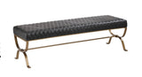 Teatro Bench Antique Black by Moe's Home at Eve Furniture